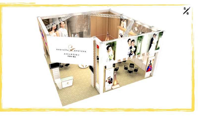 上海婚紗展_展位設計,韓國洛維拉_展臺展覽搭建.展會設計布置
