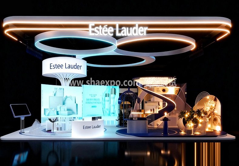 上海國際進口博覽會,雅詩蘭黛展臺設計-美湖展覽